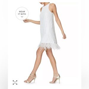 Aidan Mattox White Sequin Dress Size 8